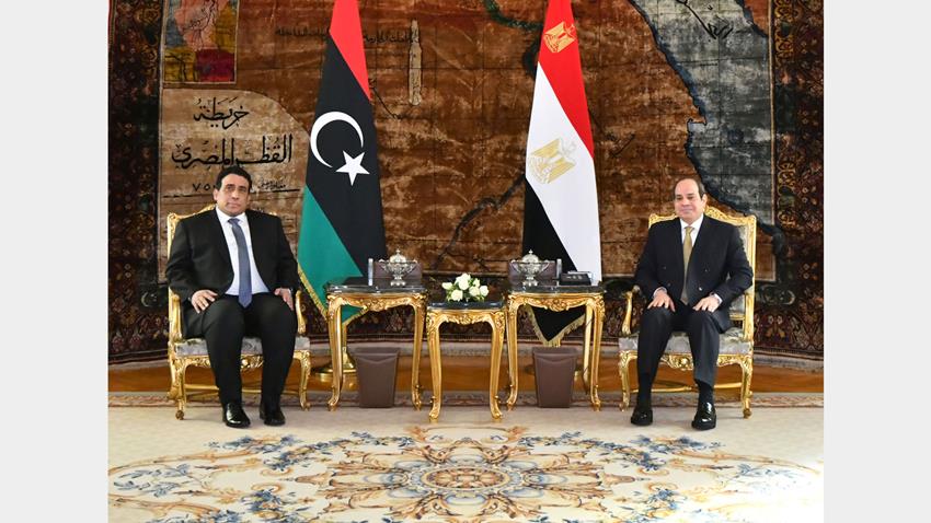 الرئيس عبد الفتاح السيسي يستقبل رئيس المجلس الرئاسي الليبي 21/12/2021