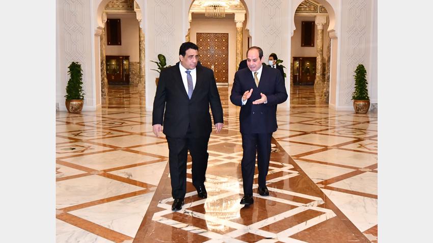 الرئيس عبد الفتاح السيسي يستقبل رئيس المجلس الرئاسي الليبي 21/12/2021