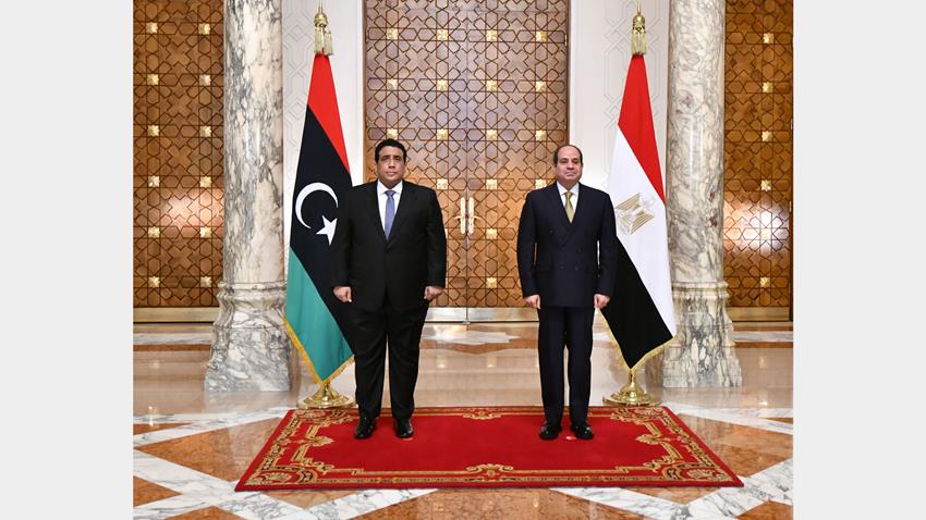 الرئيس عبد الفتاح السيسي يستقبل رئيس المجلس الرئاسي الليبي 21/12/2021