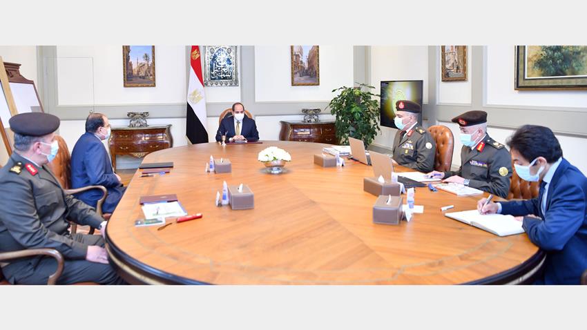 الرئيس عبد الفتاح السيسي يتابع جهود الحفاظ على البيئة في إطار إدارة وإعادة تدوير المخلفات الصناعية 4-1-2022
