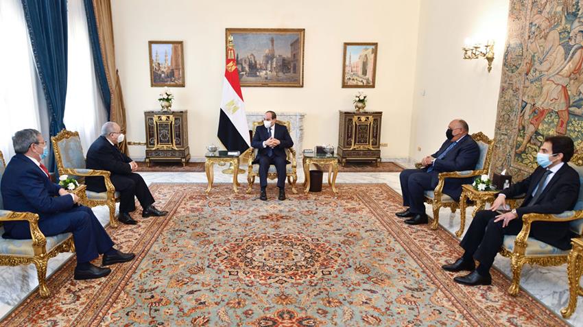 الرئيس عبد الفتاح السيسي يستقبل وزير الشئون الخارجية الجزائرية 17/1/2022