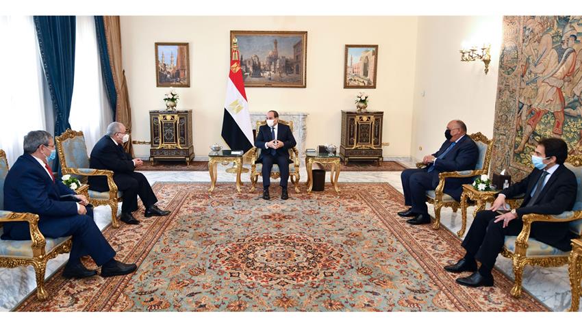 الرئيس عبد الفتاح السيسي يستقبل وزير الشئون الخارجية الجزائرية 17/1/2022
