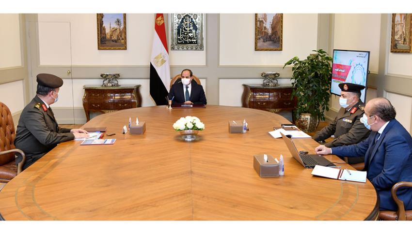 الرئيس عبد الفتاح السيسي يتابع مشروع إنشاء مصنع للضمادات الطبية عالية الجودة 18/1/2022