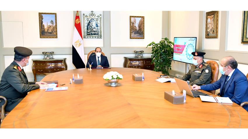الرئيس عبد الفتاح السيسي يتابع مشروع إنشاء مصنع للضمادات الطبية عالية الجودة 18/1/2022
