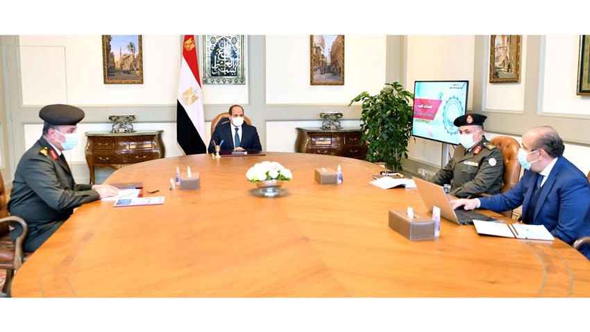 الرئيس عبد الفتاح السيسي يتابع مشروع إنشاء مصنع للضمادات الطبية عالية الجودة 18/1/2022