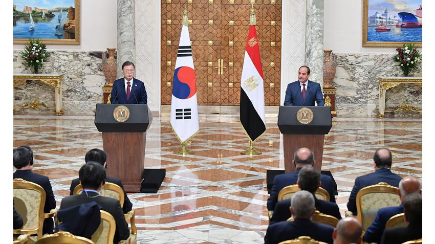 كلمة الرئيس عبــد الفتــاح السيسي خلال المؤتمر الصحفي المشترك مع رئيس جمهورية كوريا الجنوبية 20-01-2022