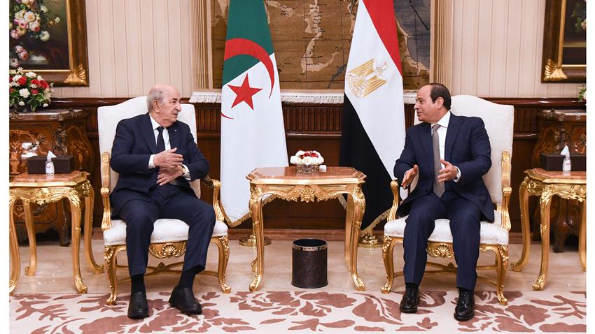 الرئيس عبد الفتاح السيسي يستقبل الرئيس الجزائري