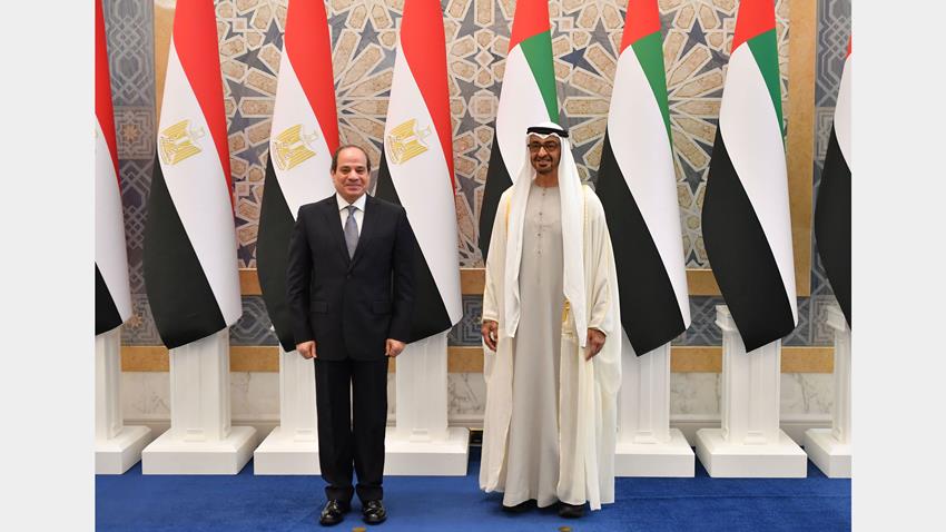 الرئيس عبد الفتاح السيسي يلتقي ولي عهد أبو ظبي بالعاصمة الإماراتية أبو ظبي