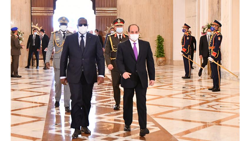 الرئيس عبد الفتاح السيسي يستقبل رئيس جمهورية السنغال 29/1/2022