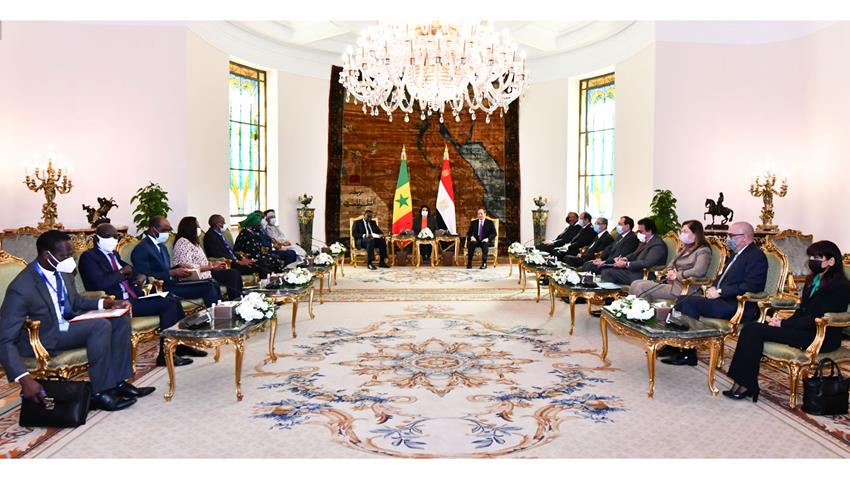 الرئيس عبد الفتاح السيسي يستقبل رئيس جمهورية السنغال 29/1/2022