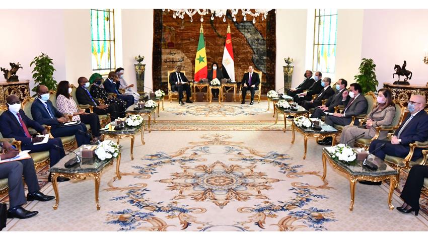 الرئيس عبد الفتاح السيسي يستقبل رئيس جمهورية السنغال 29/1/2022