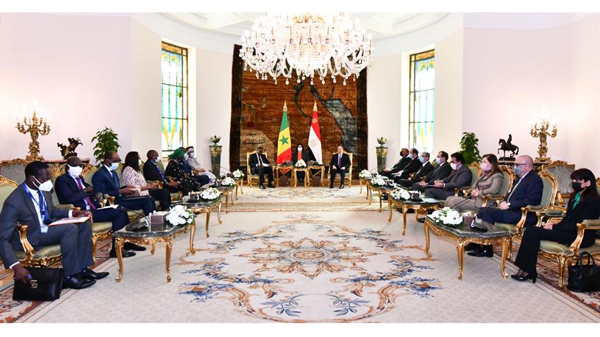 الرئيس عبد الفتاح السيسي يستقبل رئيس جمهورية السنغال 29/1/2022