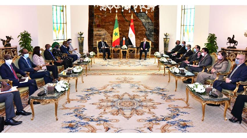 الرئيس عبد الفتاح السيسي يستقبل رئيس جمهورية السنغال 29/1/2022