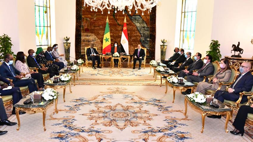 الرئيس عبد الفتاح السيسي يستقبل رئيس جمهورية السنغال 29/1/2022