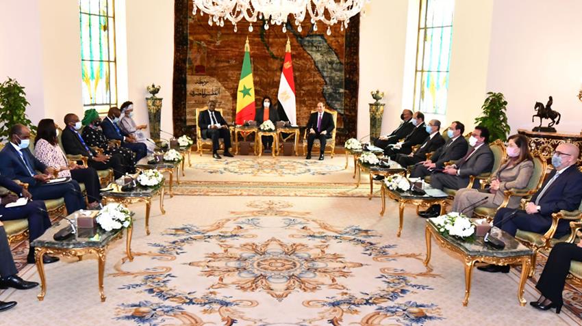 الرئيس عبد الفتاح السيسي يستقبل رئيس جمهورية السنغال 29/1/2022