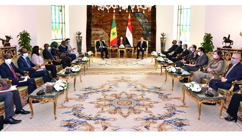 الرئيس عبد الفتاح السيسي يستقبل رئيس جمهورية السنغال 29/1/2022