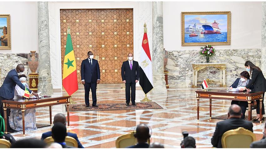 الرئيس عبد الفتاح السيسي يستقبل رئيس جمهورية السنغال 29/1/2022