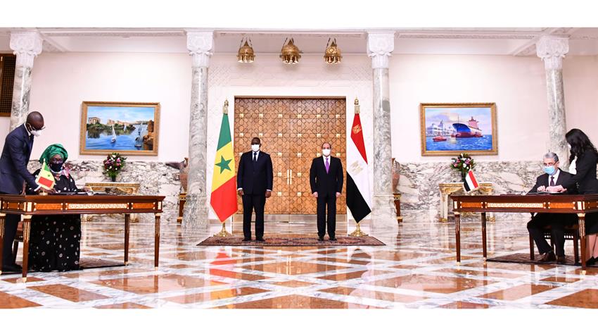 الرئيس عبد الفتاح السيسي يستقبل رئيس جمهورية السنغال 29/1/2022