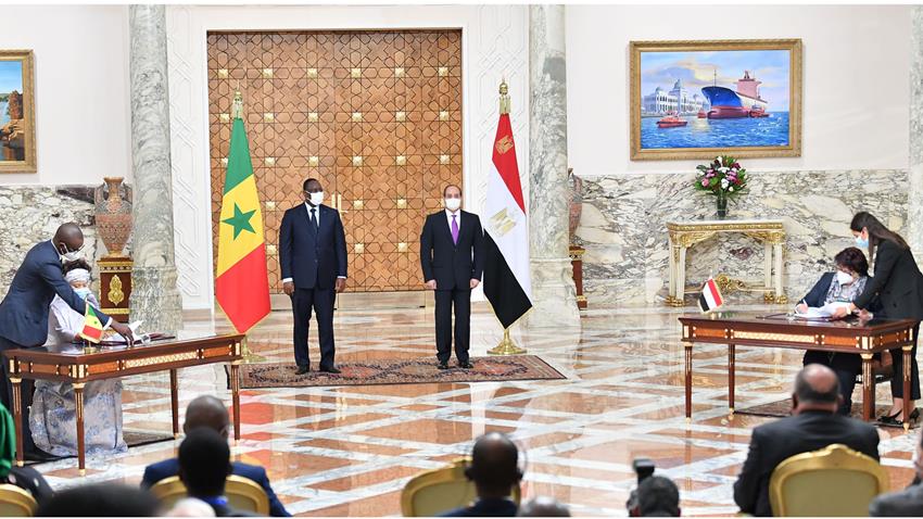 الرئيس عبد الفتاح السيسي يستقبل رئيس جمهورية السنغال 29/1/2022