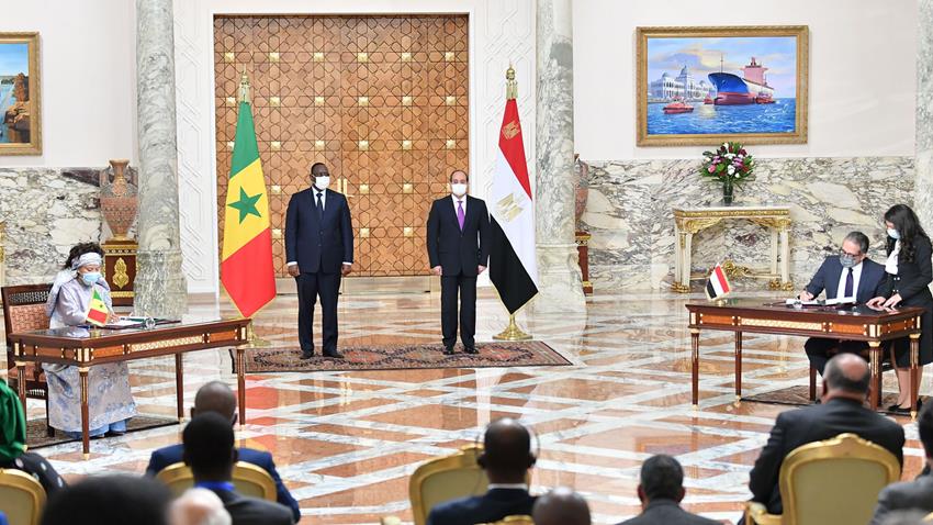 الرئيس عبد الفتاح السيسي يستقبل رئيس جمهورية السنغال 29/1/2022
