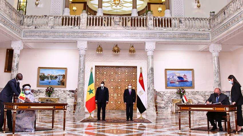 الرئيس عبد الفتاح السيسي يستقبل رئيس جمهورية السنغال 29/1/2022