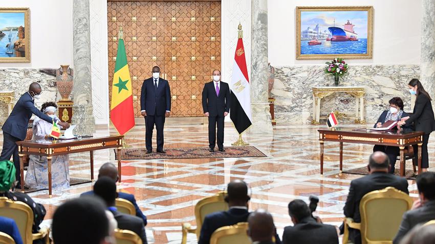 الرئيس عبد الفتاح السيسي يستقبل رئيس جمهورية السنغال 29/1/2022