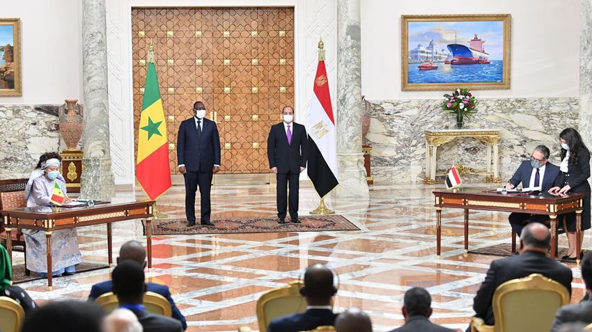 الرئيس عبد الفتاح السيسي يستقبل رئيس جمهورية السنغال 29/1/2022