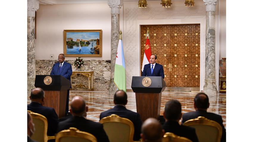 كلمة الرئيس عبد الفتاح السيسي خلال المؤتمر الصحفي المشترك مع رئيس جمهورية جيبوتي الشقيقة 7/2/2022
