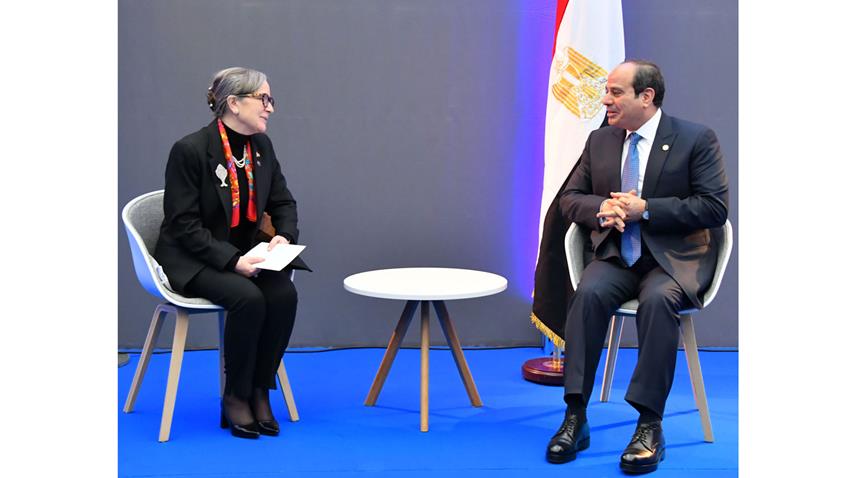 الرئيس عبد الفتاح السيسي يلتقي رئيسة الوزراء التونسية