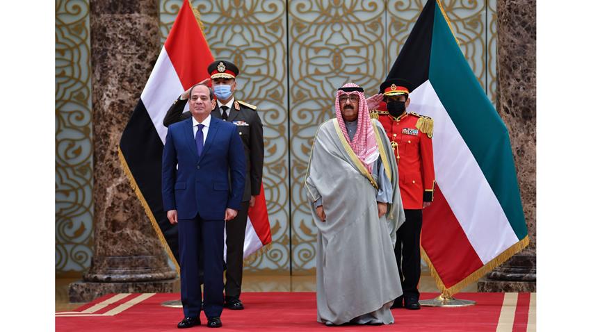 President El-Sisi Arrives in Kuwait