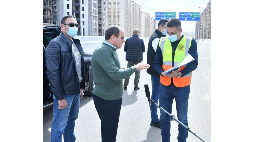 الرئيس عبد الفتاح السيسي يتفقد عدد من مشروعات تطوير القاهرة الكبرى 25-2-2022
