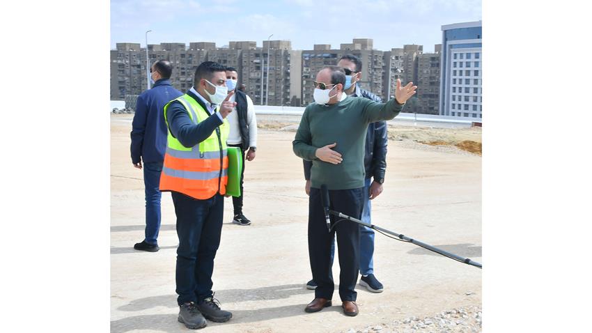 الرئيس عبد الفتاح السيسي يتفقد عدد من مشروعات تطوير القاهرة الكبرى 25-2-2022