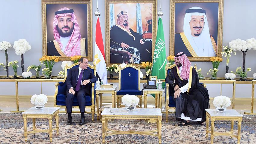 الرئيس عبد الفتاح السيسي يلتقي ولي عهد المملكة العربية السعودية 8/3/2022