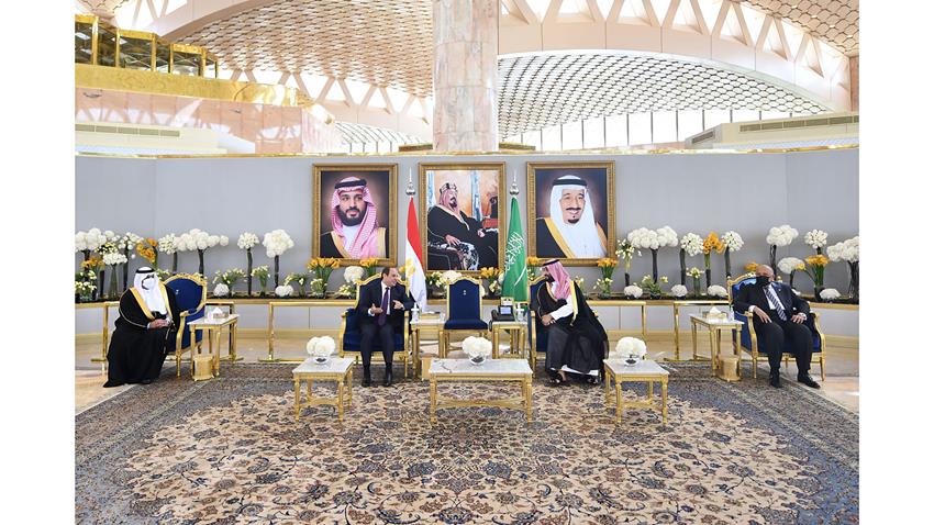 الرئيس عبد الفتاح السيسي يلتقي ولي عهد المملكة العربية السعودية 8/3/2022