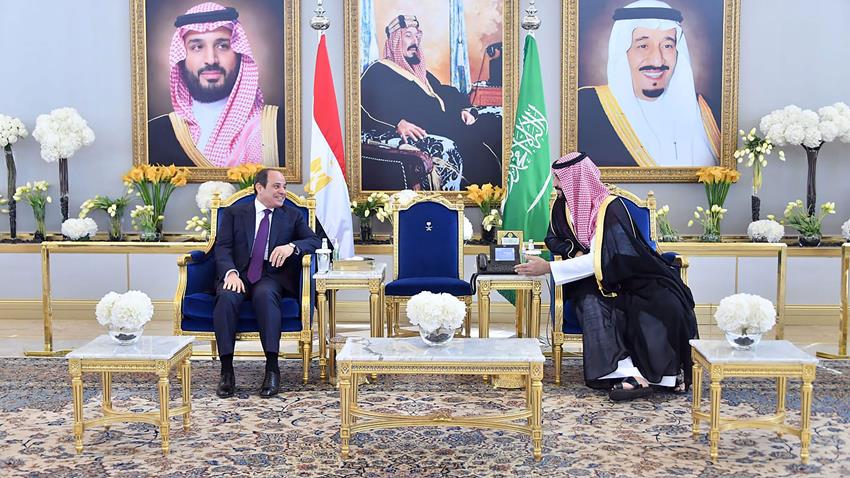 الرئيس عبد الفتاح السيسي يلتقي ولي عهد المملكة العربية السعودية 8/3/2022