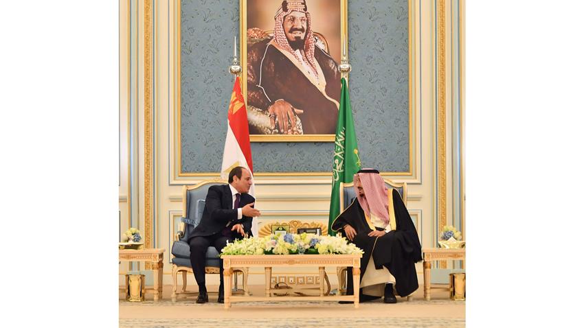 الرئيس عبد الفتاح السيسي يلتقي ملك المملكة العربية السعودية وخادم الحرمين الشريفين 8-03-2022