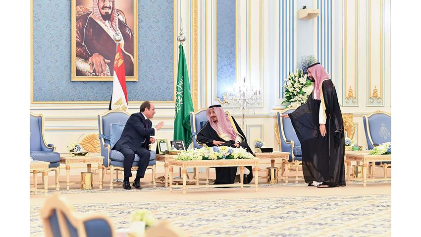 الرئيس عبد الفتاح السيسي يلتقي ملك المملكة العربية السعودية وخادم الحرمين الشريفين 8-03-2022