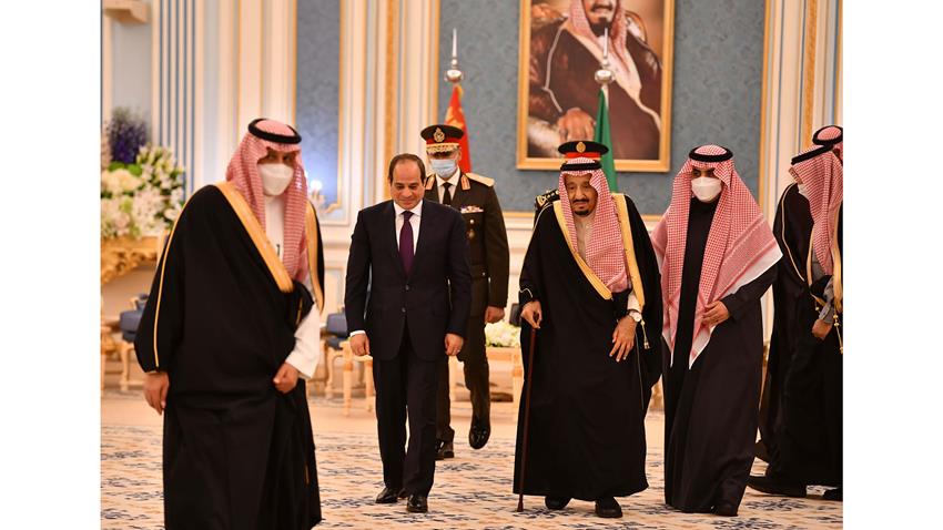 الرئيس عبد الفتاح السيسي يلتقي ملك المملكة العربية السعودية وخادم الحرمين الشريفين 8-03-2022