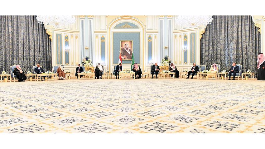 الرئيس عبد الفتاح السيسي يلتقي ملك المملكة العربية السعودية وخادم الحرمين الشريفين 8-03-2022