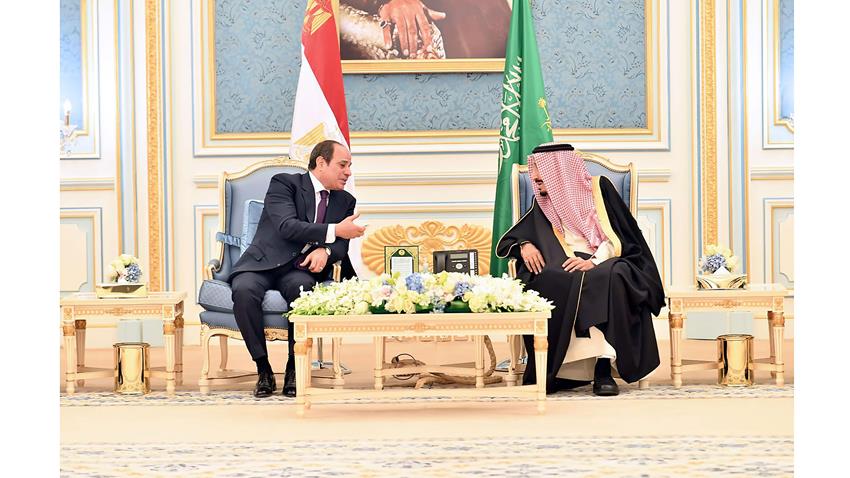 الرئيس عبد الفتاح السيسي يلتقي ملك المملكة العربية السعودية وخادم الحرمين الشريفين 8-03-2022