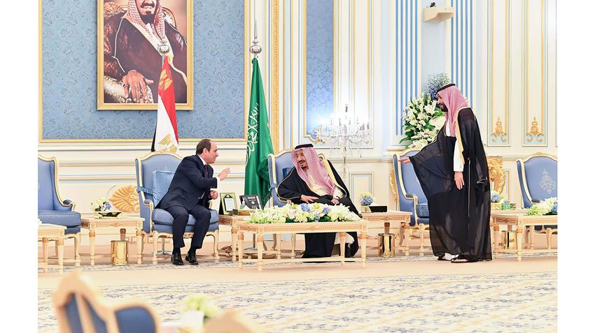 الرئيس عبد الفتاح السيسي يلتقي ملك المملكة العربية السعودية وخادم الحرمين الشريفين 8-03-2022