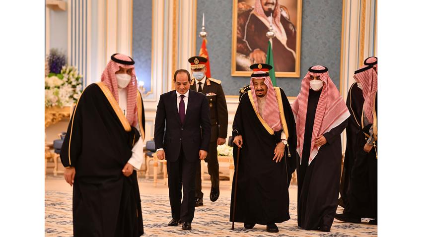 الرئيس عبد الفتاح السيسي يلتقي ملك المملكة العربية السعودية وخادم الحرمين الشريفين 8-03-2022