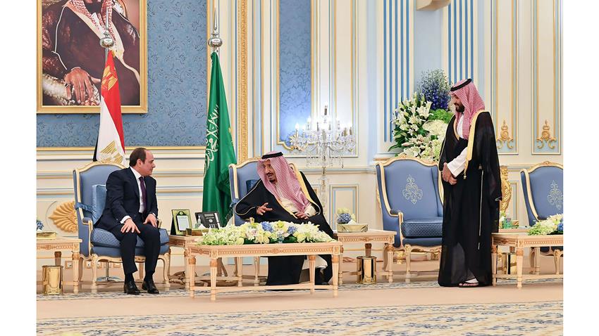 الرئيس عبد الفتاح السيسي يلتقي ملك المملكة العربية السعودية وخادم الحرمين الشريفين 8-03-2022