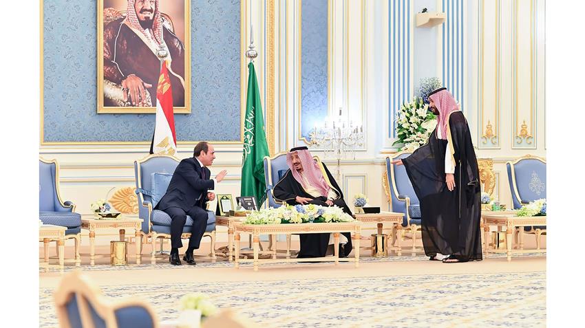 الرئيس عبد الفتاح السيسي يلتقي ملك المملكة العربية السعودية وخادم الحرمين الشريفين 8-03-2022