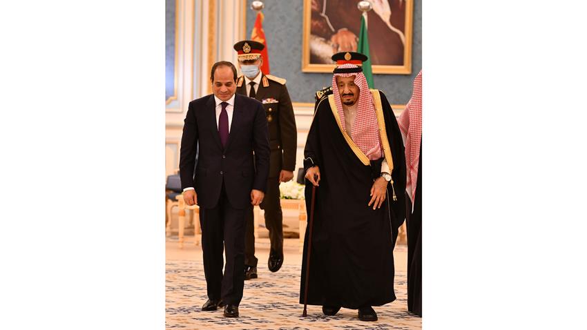الرئيس عبد الفتاح السيسي يلتقي ملك المملكة العربية السعودية وخادم الحرمين الشريفين 8-03-2022