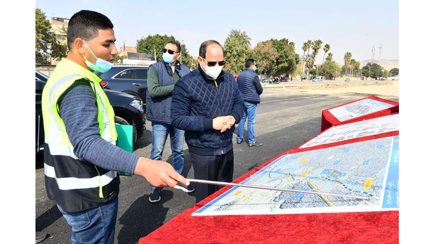 الرئيس عبد الفتاح السيسي يتابع سير العمل بعدد من المشروعات بمنطقة مصر القديمة والقاهرة التاريخية
