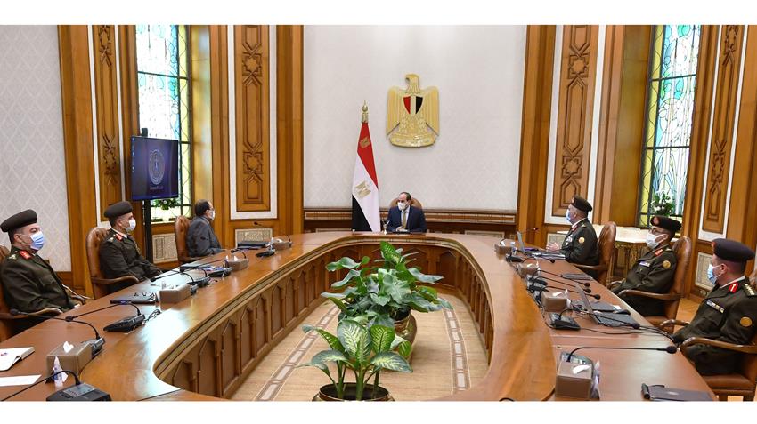 السيد الرئيس يوجه بالتركيز على امتلاك القدرة بتوطين صناعة وتكنولوجيا قطاع التشييد والبنية الأساسية 19/3/2022