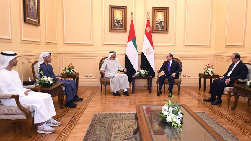 الرئيس عبد الفتاح السيسي يستقبل ولي عهد أبو ظبي