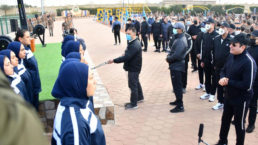 الرئيس عبد الفتاح السيسي يقوم بزيارة تفقديـة لمقـر أكاديميـة الشـرطة24/3/2022