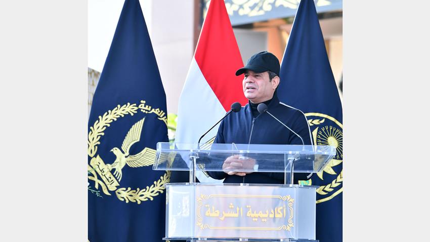 الرئيس عبد الفتاح السيسي يقوم بزيارة تفقديـة لمقـر أكاديميـة الشـرطة24/3/2022
